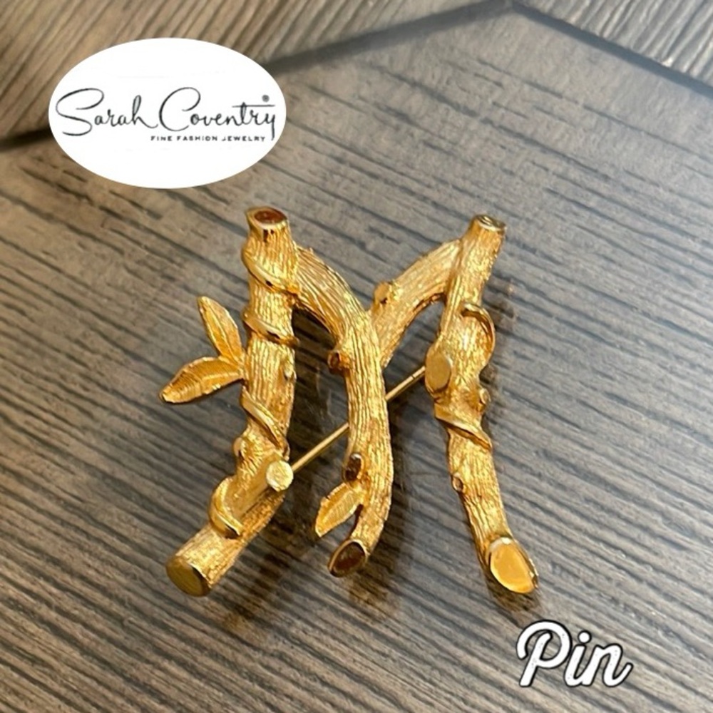 Vintage 1964 Sarah Coventry ABC’s “M” Initial Branch Brooch